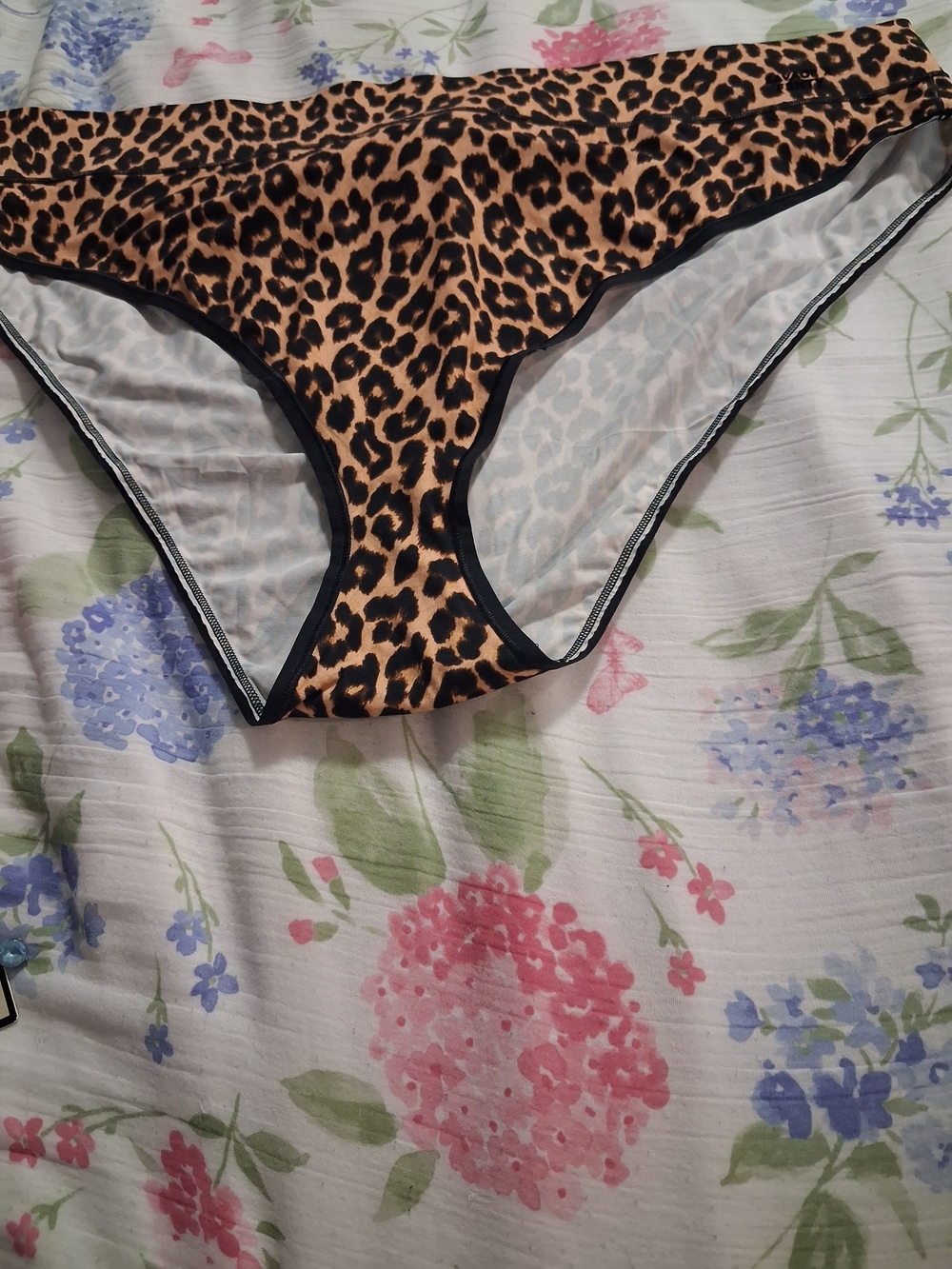 Savage X Fenty Leopard Print Bikini Briefs in Tan and Black